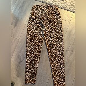 Aerie leopard Animal Print Leggings Large